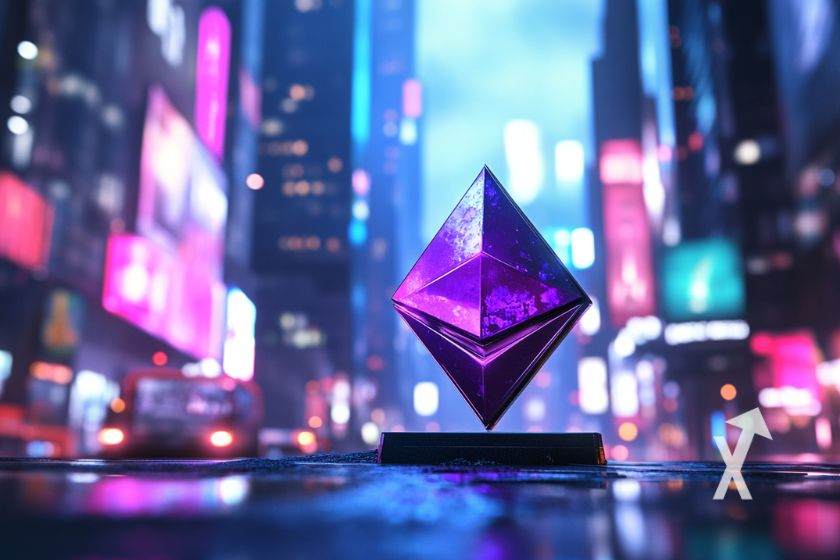 Kryptowährungen Bitcoin und Ethereum abgebildeticonic.