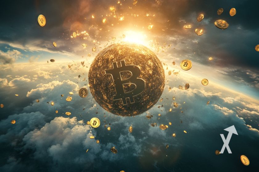 Bitcoin-Reserve: Stilvolles BTC Coverbild.