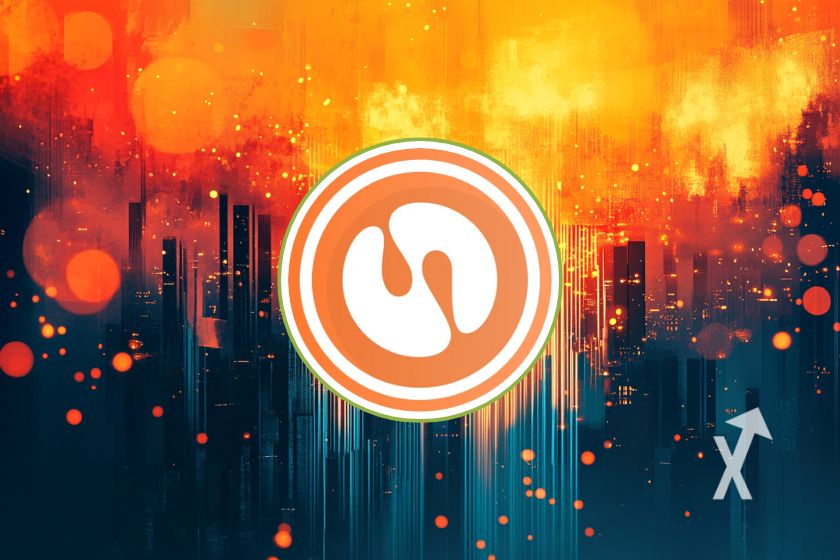 Flasche Ahornsirup auf Holztisch.