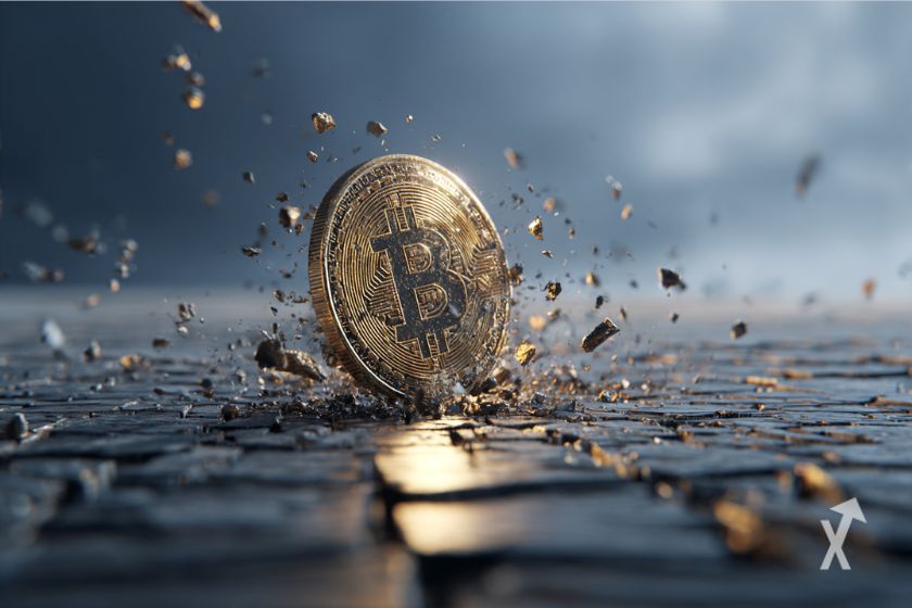 Das Bitcoin-Logo: eine digitale Währung.