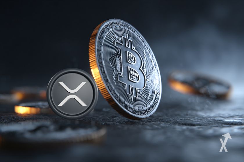 XRP und BTC Kryptowährungstoken