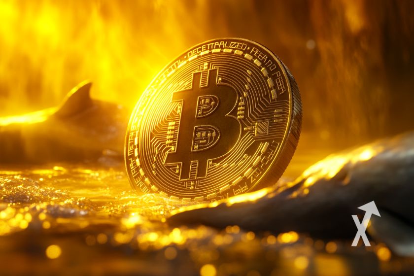 Bitcoin-Galaxie digital: Zukunftsträchtiges Finanzkonzept symbolisiert.