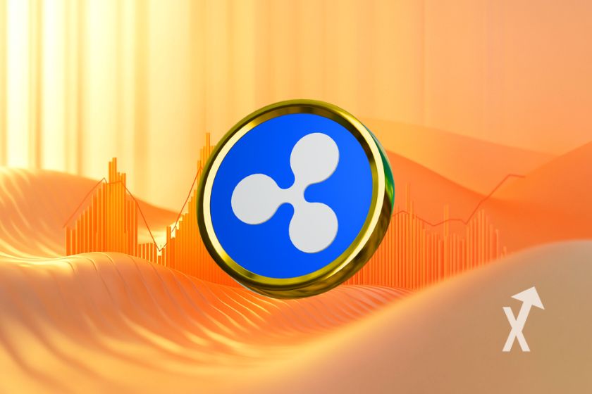 Kryptowährung XRP Ripple Logo Hintergrundbild