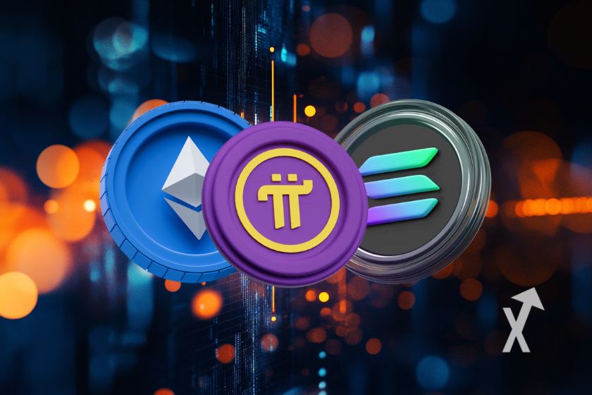 Krypto-Cover für Ethereum, Solana und Pi.