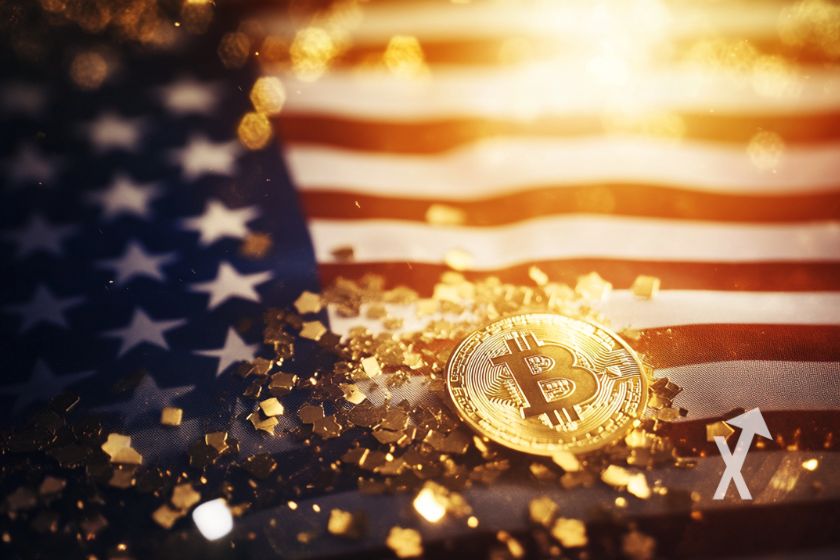 Weißes Haus Kryptowährungen - Illustration Icon.