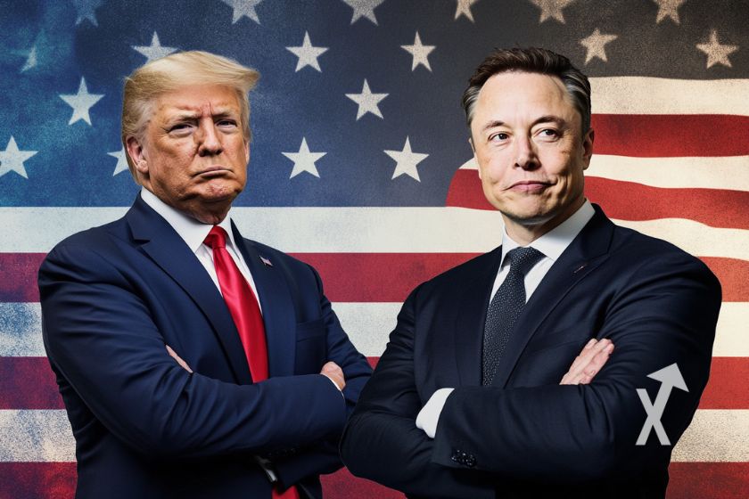 Trump und Musk auf dem Cover.