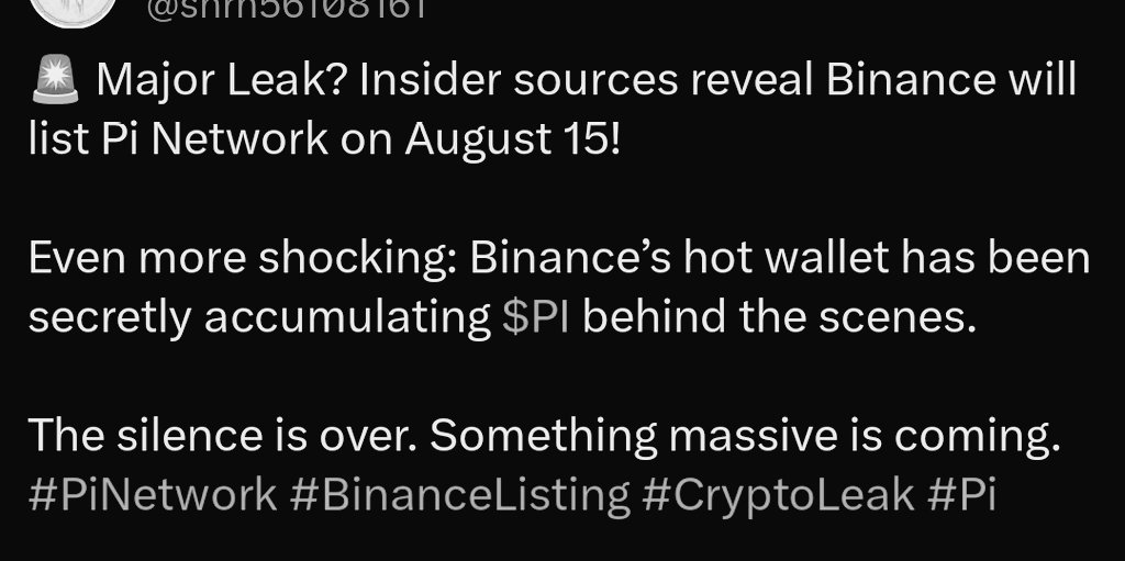 tweet Pi Binance Listing