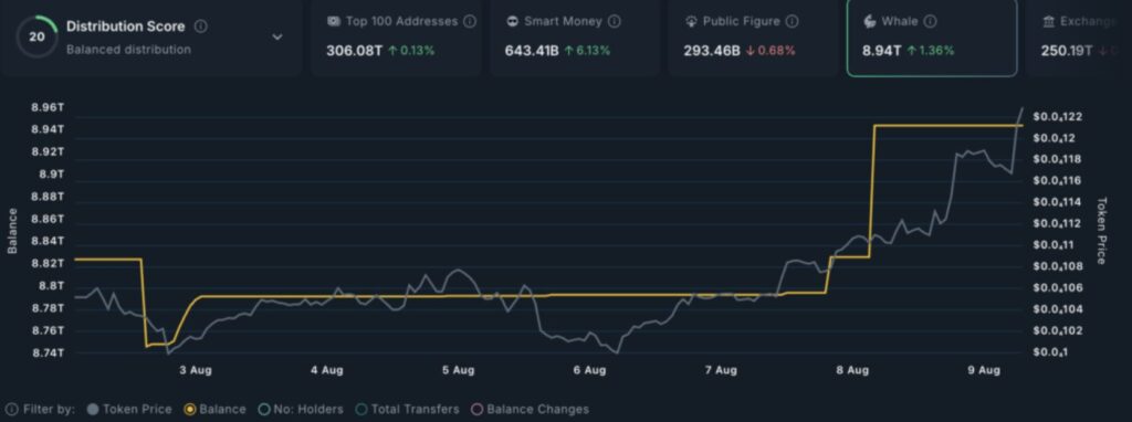 Grafik balance whales von PEPE