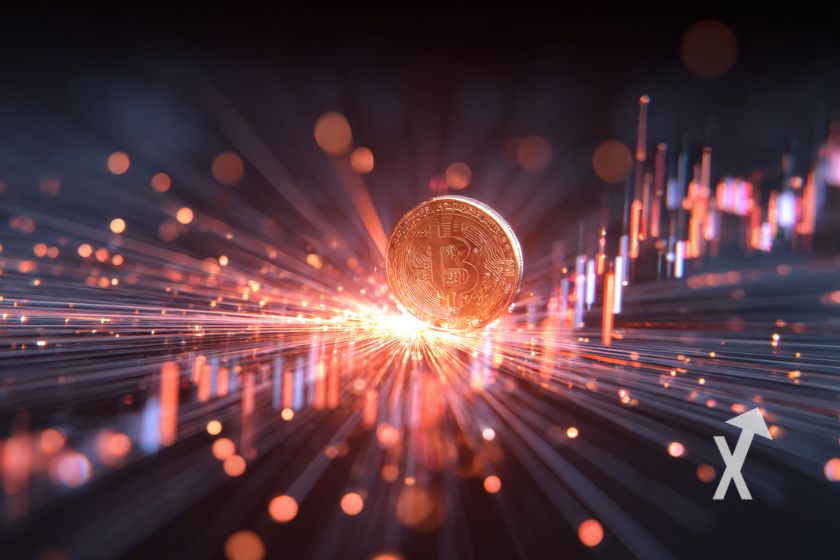 Bitcoin Kryptow&auml;hrungen Konzept Hintergrundbild Icon