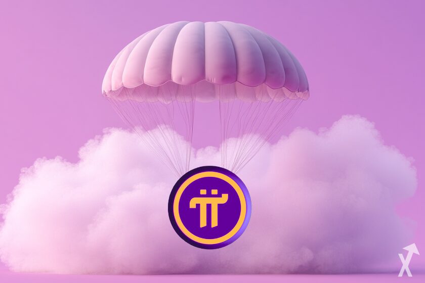 Zahl pi auf weißem Hintergrund.