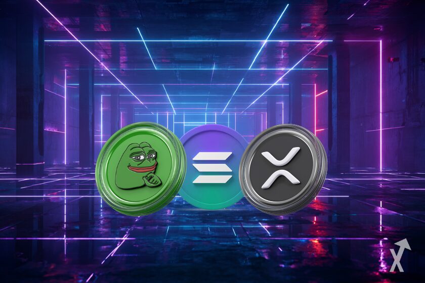 XRP Pepe Sonne am Strand.