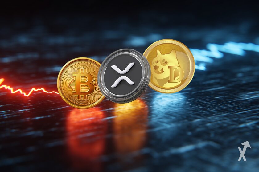 Krypto Hund, BTC, XRP.