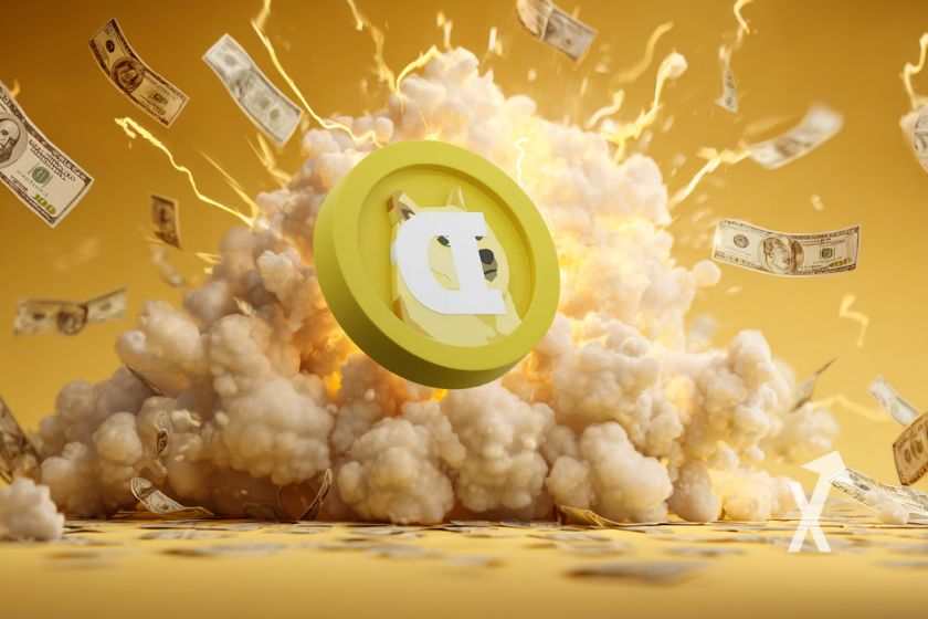 Deckblatt Dogecoin Hund Doge.