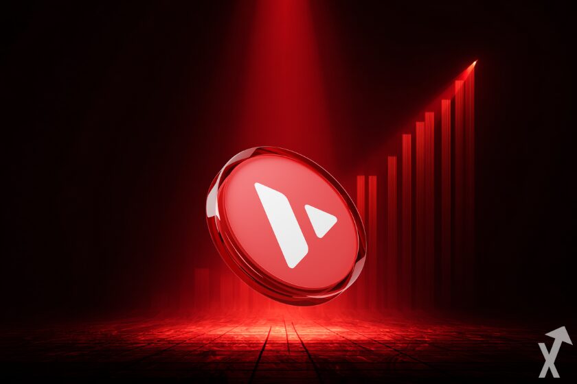 Alternative Währung Avax Kryptowährung Symbol.