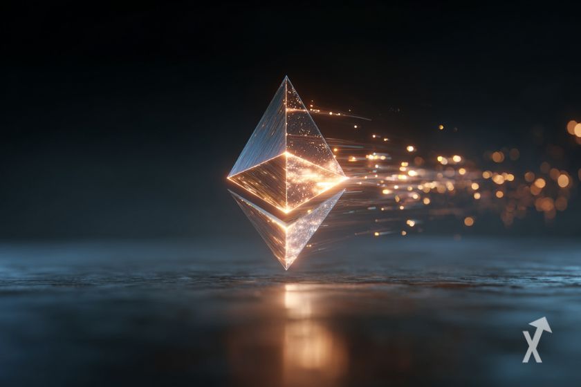 Das Ethereum-Logo: Schlicht, zeitgemäß, markant.