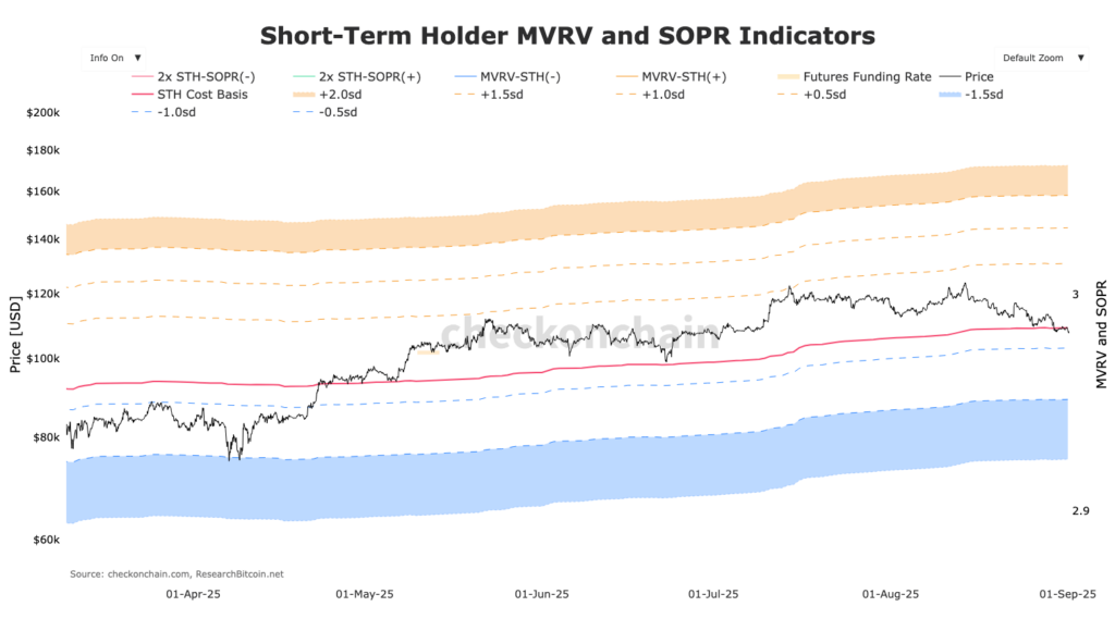 grafik des STH MVRV BTC