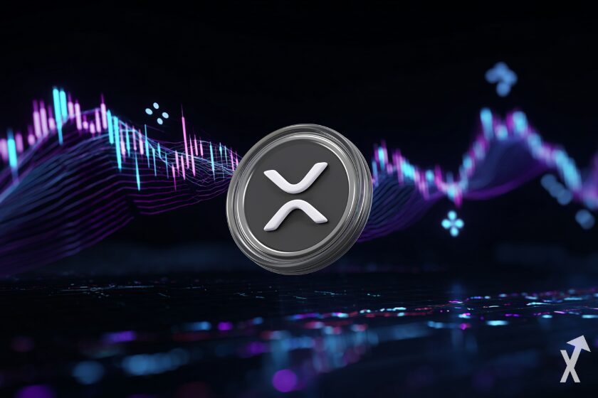 Digitale Währung XRP Ripple Symbol.