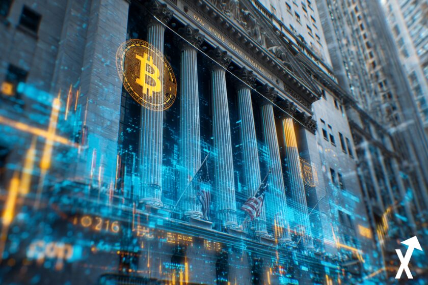 Wall Street Thema, Börse, Trenddiagramm blau.