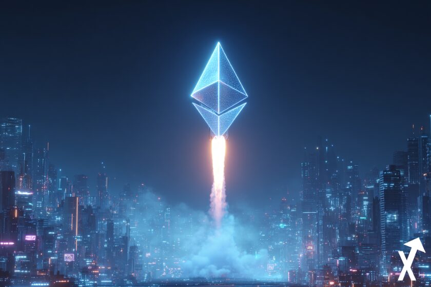 "Ethereum startet durch im futuristischen Weltraum"