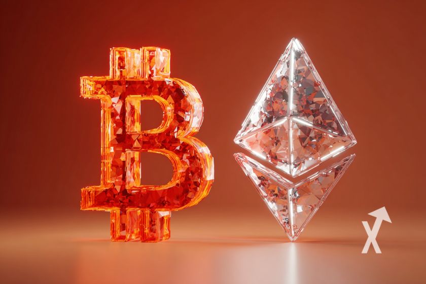 Krypto-Marktdeckel Bitcoin Ethereum (5 words)