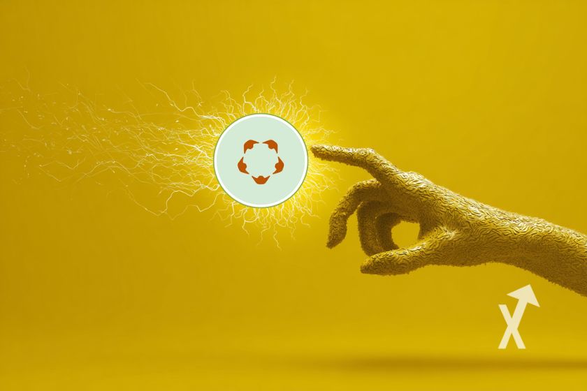 Hand berührt Humanity Protocol Token H.