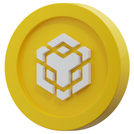 Binance Coin (BNB) Logo, gelber Krypto-Token.