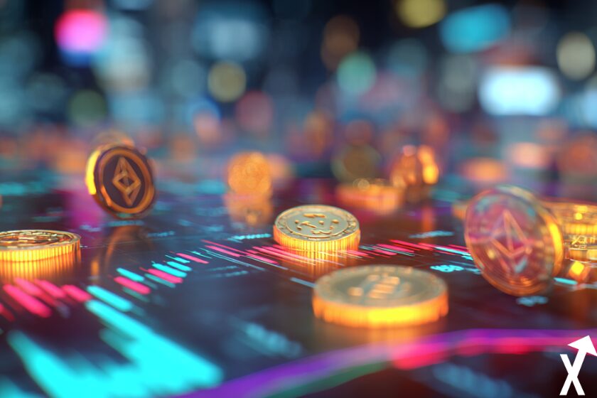 "Altcoins Blockchain in lebendigen Farben"