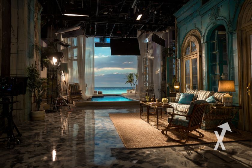 "Filmset in Hollywood mit Strandblick"