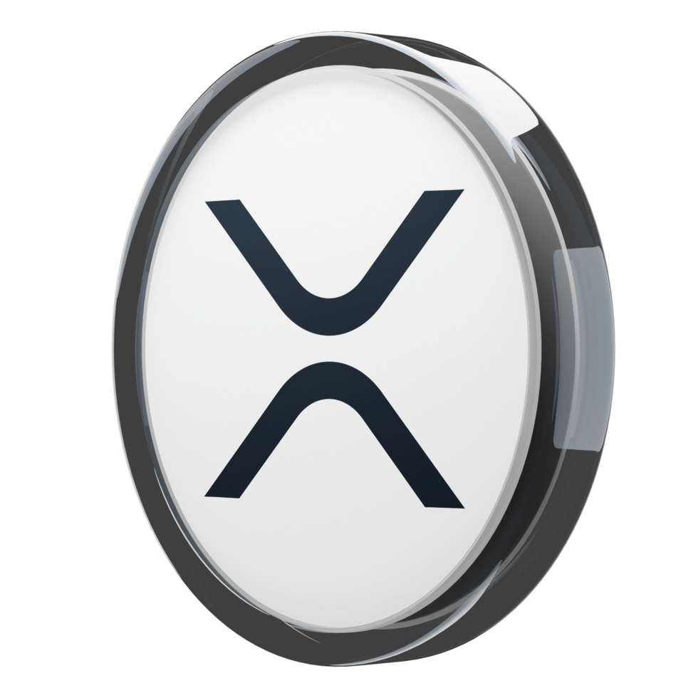 Ein weißes Token mit dem XRP-Logo