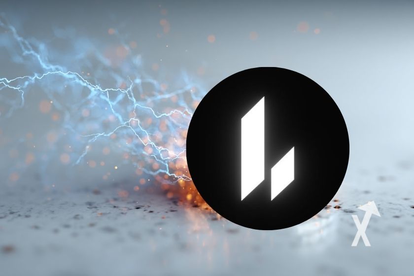 Logo-Lighter mit blauer Elektrizit&auml;t und Funken.