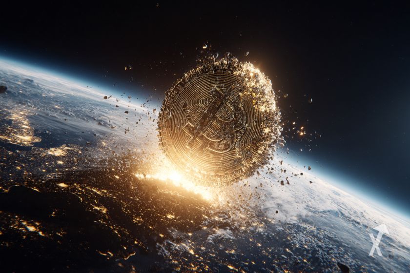 "Gigantische Bitcoin landet auf der Erde"