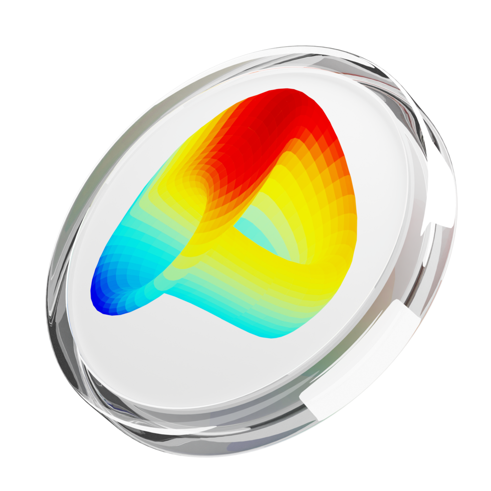 Ein weißer Token mit dem Curve-Logo