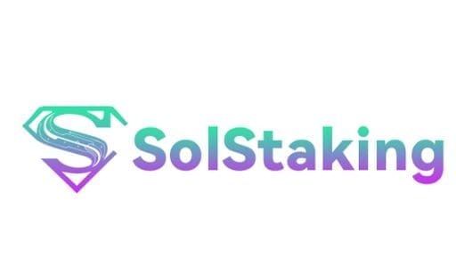 Das Logo von SolStaking auf weißem Hintergrund
