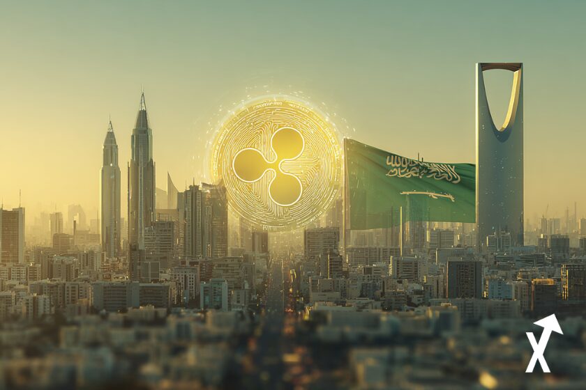riad arabie saoudite drapeau sur la droite ripple coin xrp