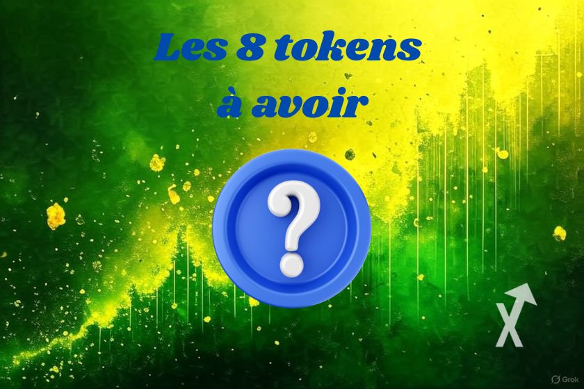 Cryptocurrency artwork: 8 tokens Ethereum.