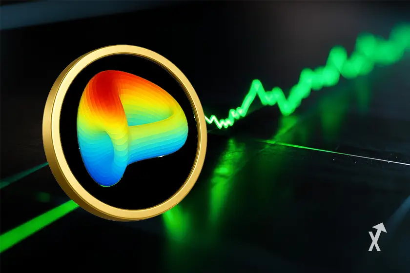 Curved road sign in urban environment.