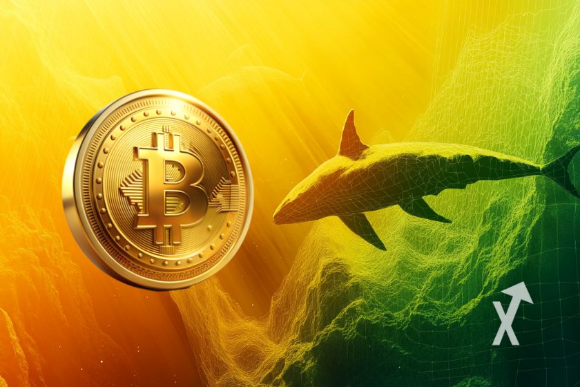 Bitcoin whales concept illustrated on cover.