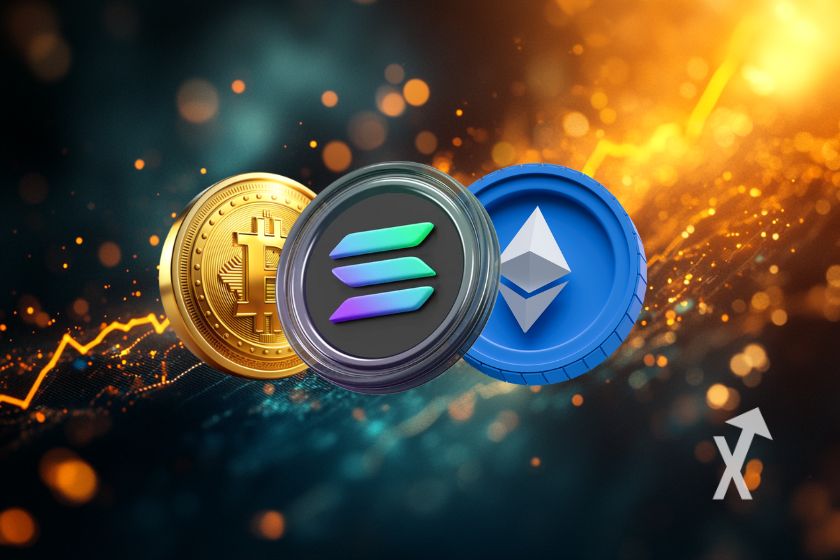 Cryptocurrencies cover Bitcoin, Solana, Ethereum.