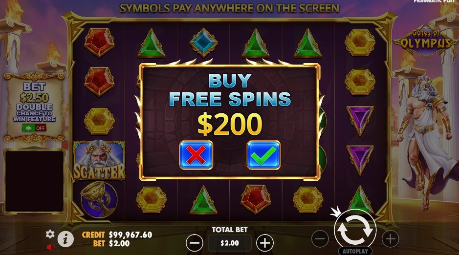 buy bonus gates of olympus