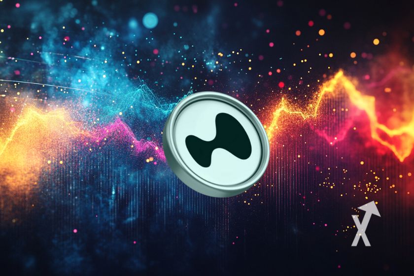 Exciting hyperliquid-themed cover art design.