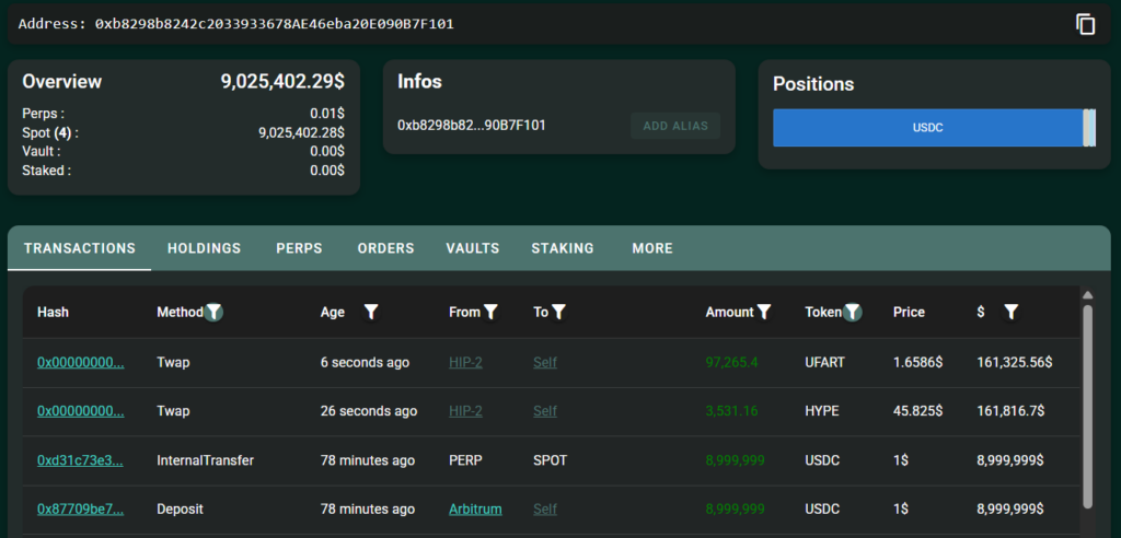 hyperliquid whale transfer