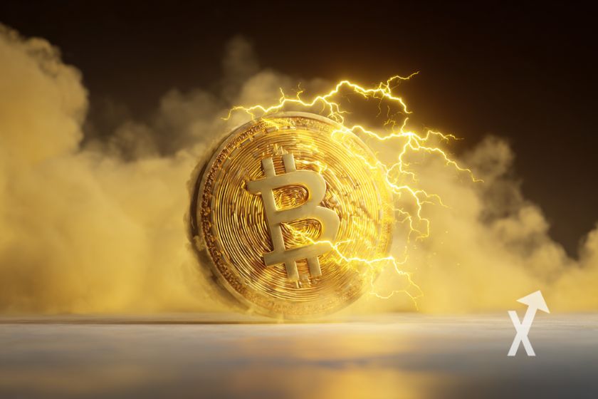 Bitcoin plummet - graphic red downturn.