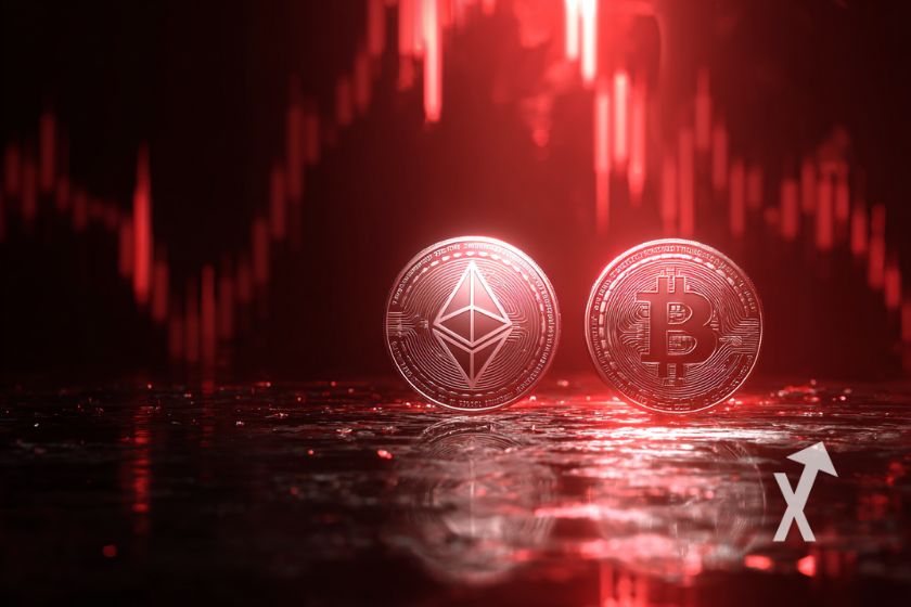 Cryptocurrency cover featuring Bitcoin and Ethereum.