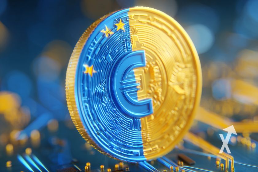 Digital euro on Ethereum and Solana.