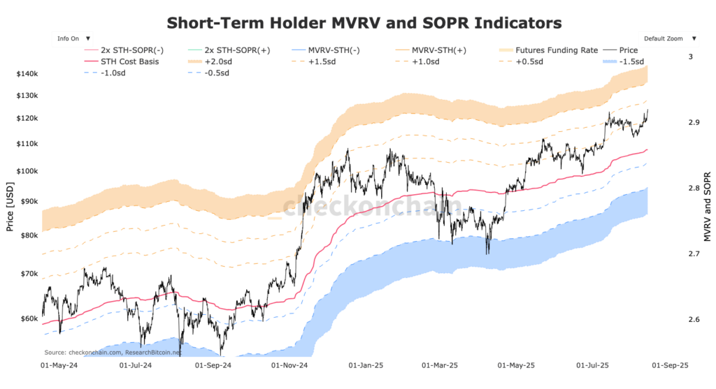 graph STH MVRV indicator bitcoin btc
