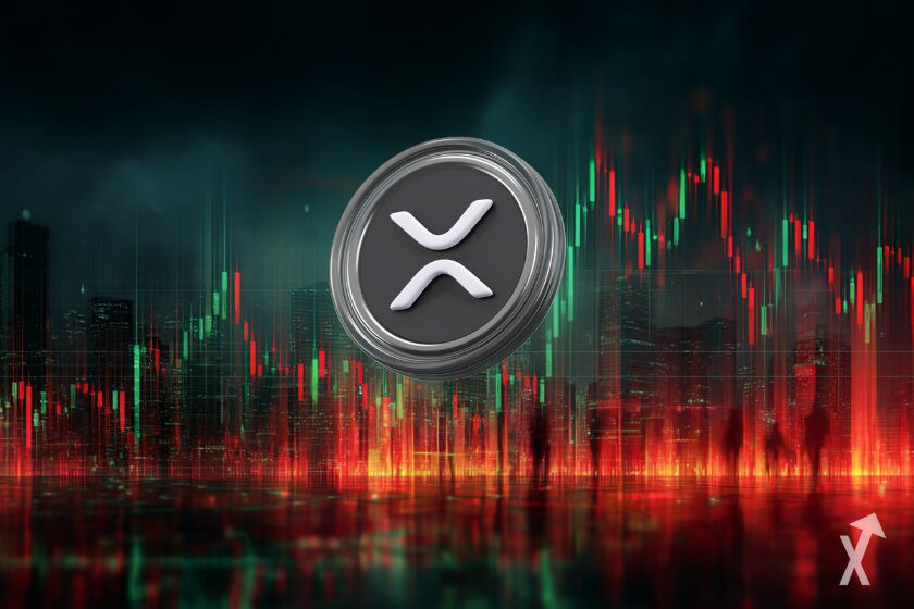 Cryptocurrency logo for Ripple (XRP).