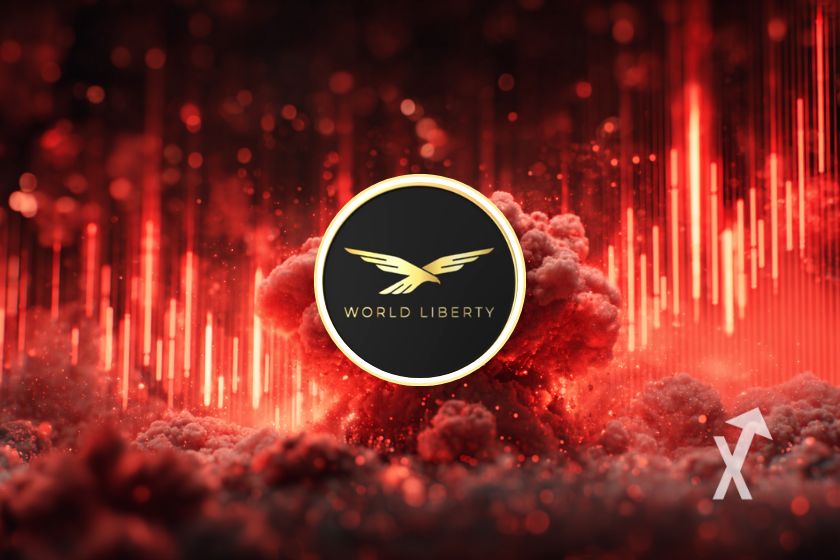 Modern city skyline at sunset.