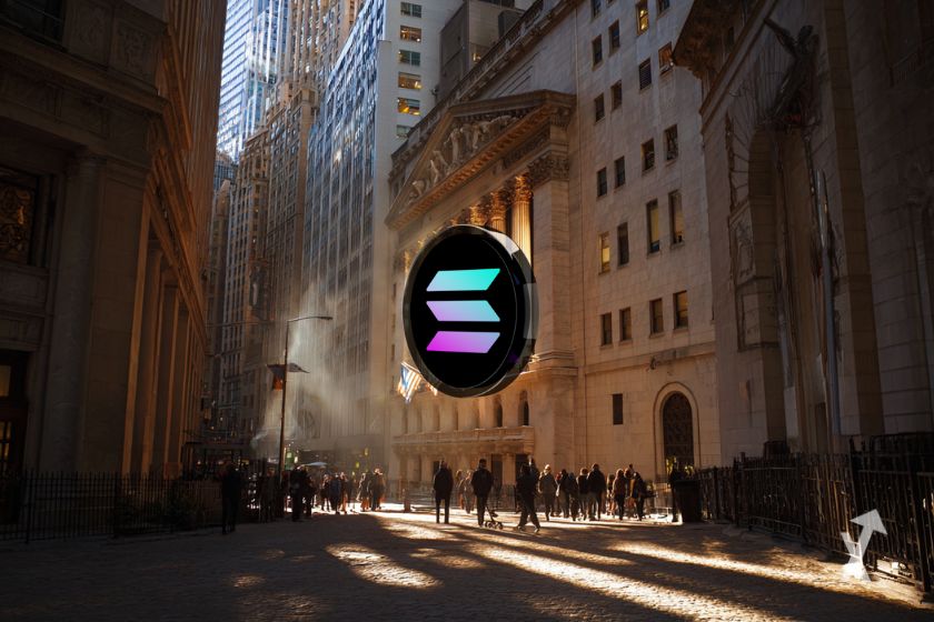 Solana cryptocurrency on Wall Street.