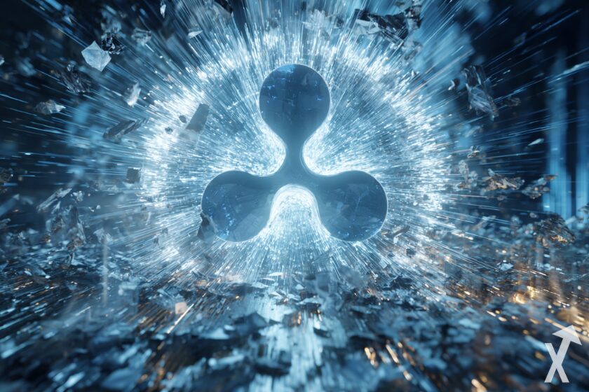 "XRP cryptocurrency symbol, digital finance concept"