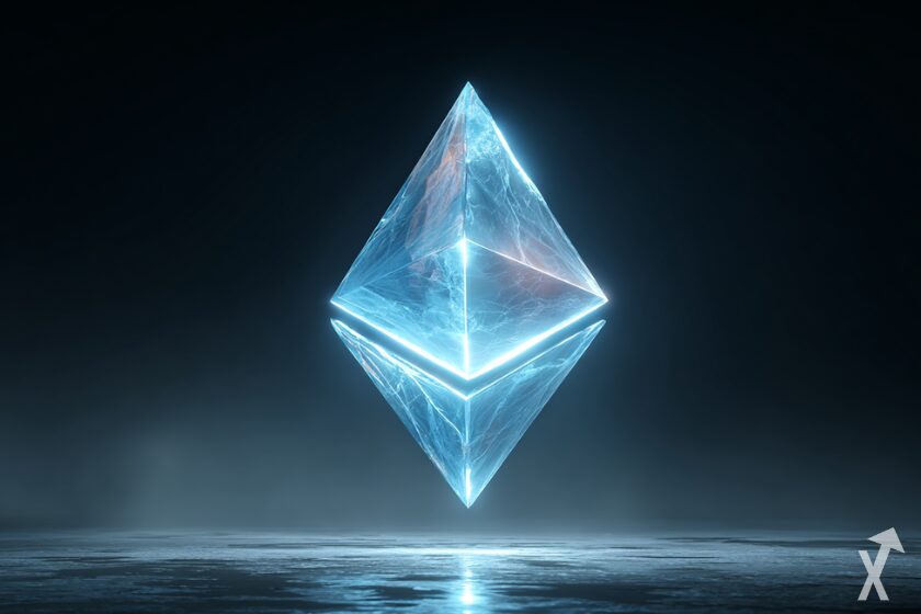 "Ethereum cryptocurrency token icon"